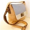 Cork Bag shoulder strap blue stripes