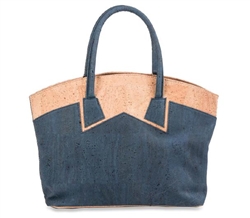 Cork Tote Dark Blue CollarLook