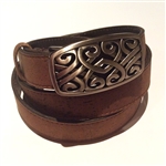 Cork Belt Brown Celtic buckle