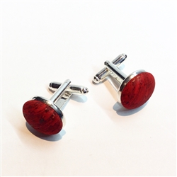 Cork Cuff Links Red