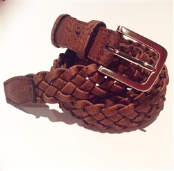 Cork Plaited Belt Brown