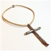 Cork Necklace with Large Cross