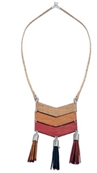 Cork Necklace 3 Chevrons