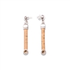 Cork Earrings Gold Drop diamonte