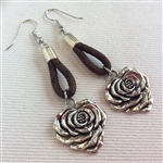 Cork Earrings Rose Brown