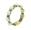 Cork Pearls Bracelet Green