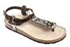 brown snake cork sandal