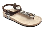 brown snake cork sandal