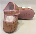 Baby Sandal Natural Cork/Pink detail