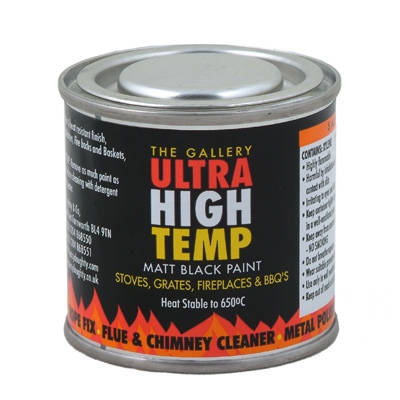 HIGH TEMPERATURE MATT BLACK PAINT, TIN 120ML