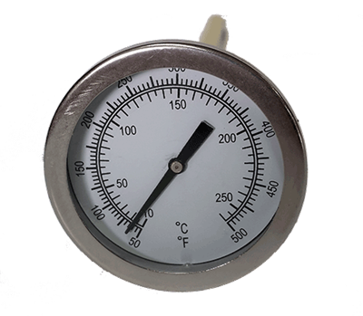 Glass Face Thermometer 50/500F and 0/250C