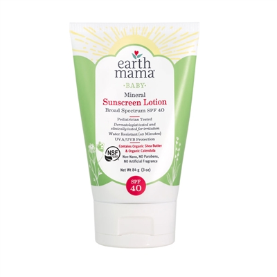 Earth Mama Baby Mineral Sunscreen Lotion SPF 40