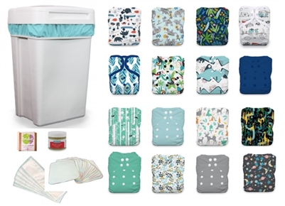 Cloth Diaper Home Wash Bundle - All in One and Pocket Style (wash every 2 days)