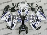 Honda CBR 1000RR White/Blue Flame Fairings