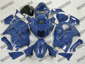 Blue Ghost Flames Suzuki GSX-R 1300 Hayabusa Fairings