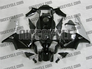 Honda CBR 600RR Gloss Black/Silver Fairings