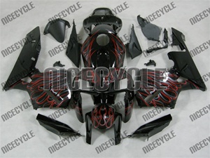 Honda CBR 600RR Dual Red Flame Fairings