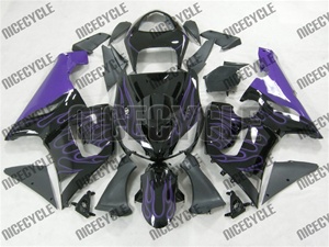 Kawasaki ZX6R Purple Flame Fairings