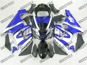 Kawasaki ZX6R White/Blue Fairings