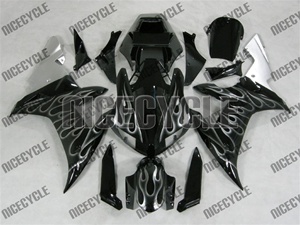 Yamaha YZF-R1 Silver Flame Fairings