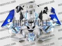 Honda CBR 600RR Blue Fire on Silver Fairings