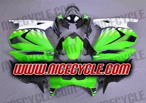 Green/White Ninja 250R Fairings