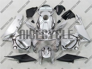 Honda CBR 600RR Silver/Black Tribal Fairings