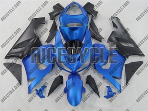 Kawasaki ZX6R Matte Blue Fairings