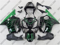 Honda CBR 600 F4i Green Fire Flame Fairings