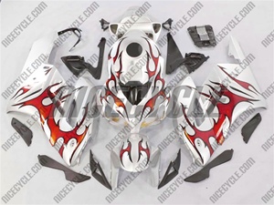 Honda CBR 1000RR Silver/Red Tribal Fairings