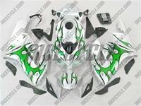 Honda CBR 1000RR Silver/Green Tribal Fairings