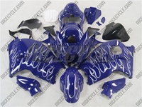 Suzuki GSX-R 1300 Hayabusa Blue/Silver Flame Fairings