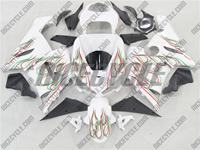 Kawasaki ZX6R Red/Green Dual Flame Fairings