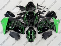 Neon Green Flame Suzuki GSX-R 1300 Hayabusa Fairings