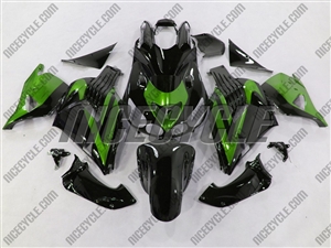 Kawasaki ZX14R Black/Green Fairings