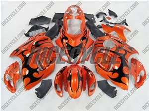 Suzuki GSX-R 1300 Hayabusa Metallic Orange Tribal Fairings