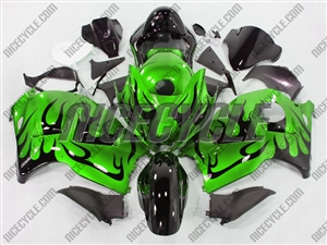 Suzuki GSX-R 1300 Hayabusa Evil Green Tribal Fairings