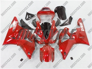 Yamaha YZF-R1 Red Ghosted Flame Fairings