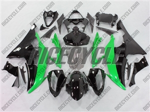 Yamaha YZF-R6 Black/Green Fairings