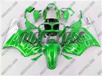 Kawasaki ZX12R Mean Green Flame Fairings