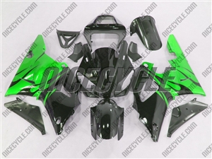 Yamaha YZF-R1 Electric Green Flames Fairings