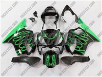 Honda CBR 600 F4i Green Flame Fairings