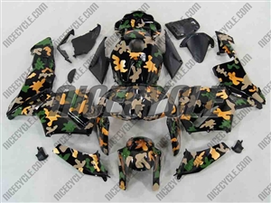 Honda CBR600RR Yellow/Green Camo Fairings