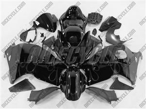 Suzuki GSX-R 1300 Hayabusa Grey Flame on Black Fairings