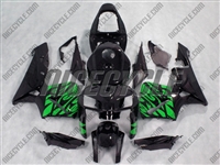 Honda CBR600RR Green Tribal on BlackFairings