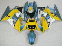 Yellow/Cyan Honda CBR600 F3 Motorcycle Fairings