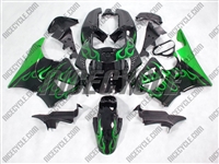 Honda CBR900RR Metallic Green Flame Fairings