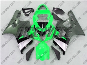 Green/Silver Suzuki GSX-R 600 750 Fairings