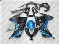 Kawasaki Ninja 300 Arctic Black/Blue Fairings