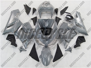 Kawasaki ZX6R Matte Silver Fairings